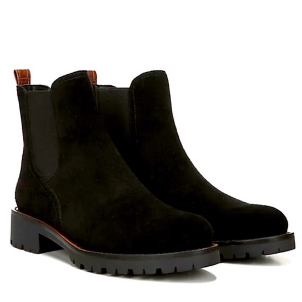 Sam Edelman Jaclyn Suede Sherpa Lined Chelsea‎ Boot in Black Size 6